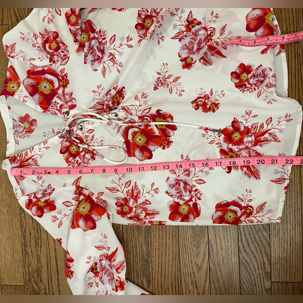 Tularosa REVOLVE Lace Up Blouse in Fuchsia Bloom - Picture 14 of 14